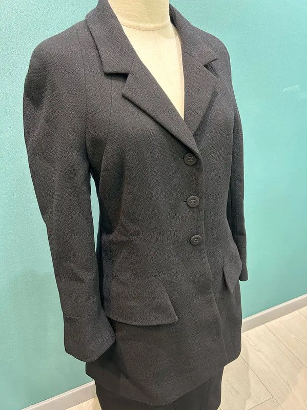 Chanel Chanel Black Mid-Length Logo Trench Coat 0089 Size M / US 6-8 / IT 42-44 - 7 Thumbnail