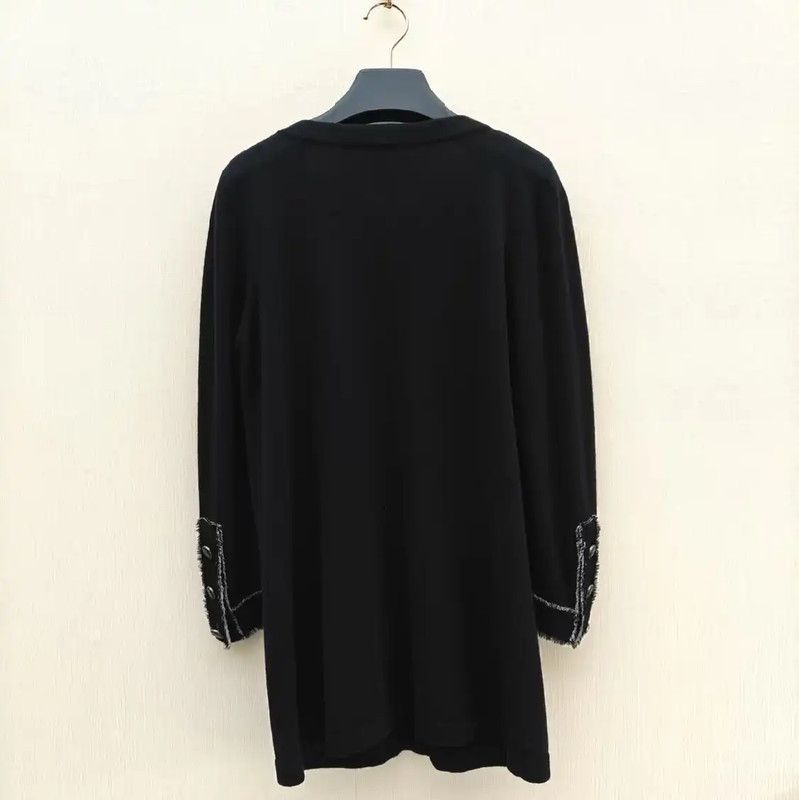 Chanel Chanel Black Wool Long Sleeve Dress 0089 Size M / US 6-8 / IT 42-44 - 2 Thumbnail