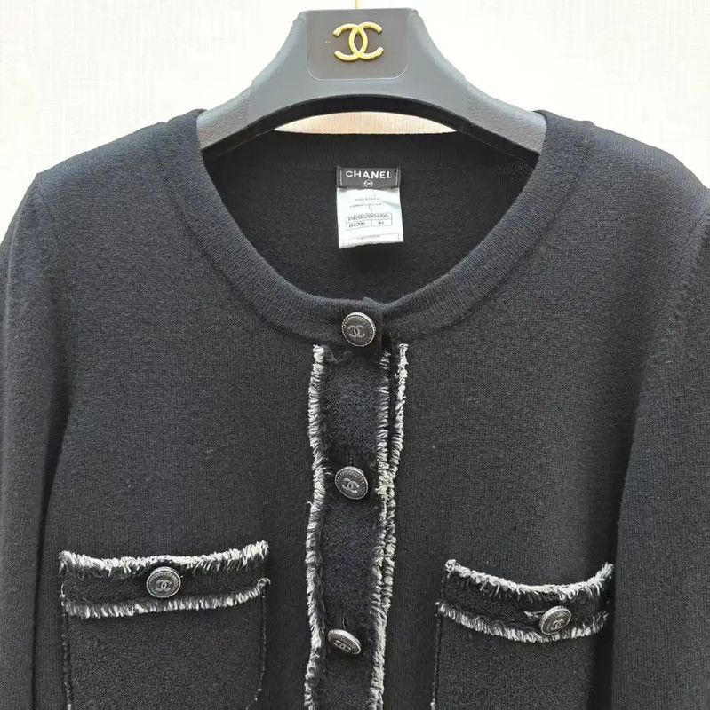 Chanel Chanel Black Wool Long Sleeve Dress 0089 Size M / US 6-8 / IT 42-44 - 3 Thumbnail