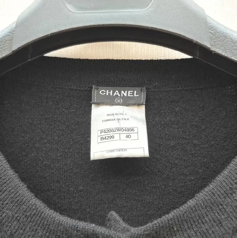 Chanel Chanel Black Wool Long Sleeve Dress 0089 Size M / US 6-8 / IT 42-44 - 5 Thumbnail