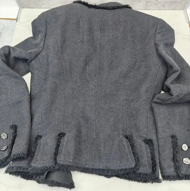 Chanel Chanel Gray Denim Jacket for Women 0089 Size M / US 6-8 / IT 42-44 - 6 Thumbnail