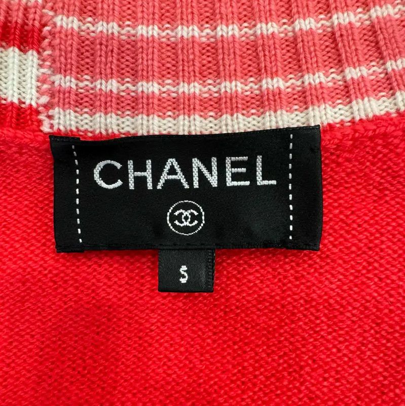 Chanel Chanel Red Wool Women's Pullover Sweater 0089 Size S / US 4 / IT 40 - 6 Thumbnail