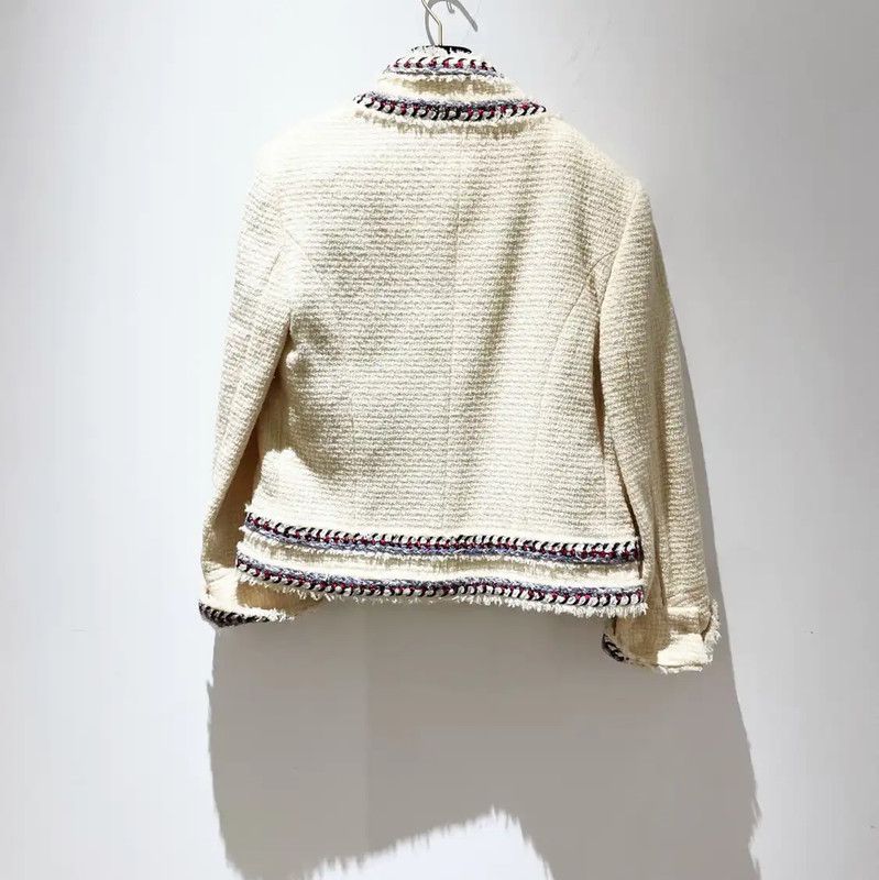 Chanel Chanel Ivory Cotton Blend Long Sleeve Cardigan 0089 Size S / US 4 / IT 40 - 2 Thumbnail