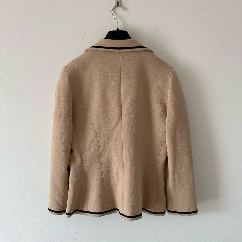 Chanel Chanel Beige Wool Women's Jacket 0089 Size L / US 10 / IT 46 - 2 Thumbnail