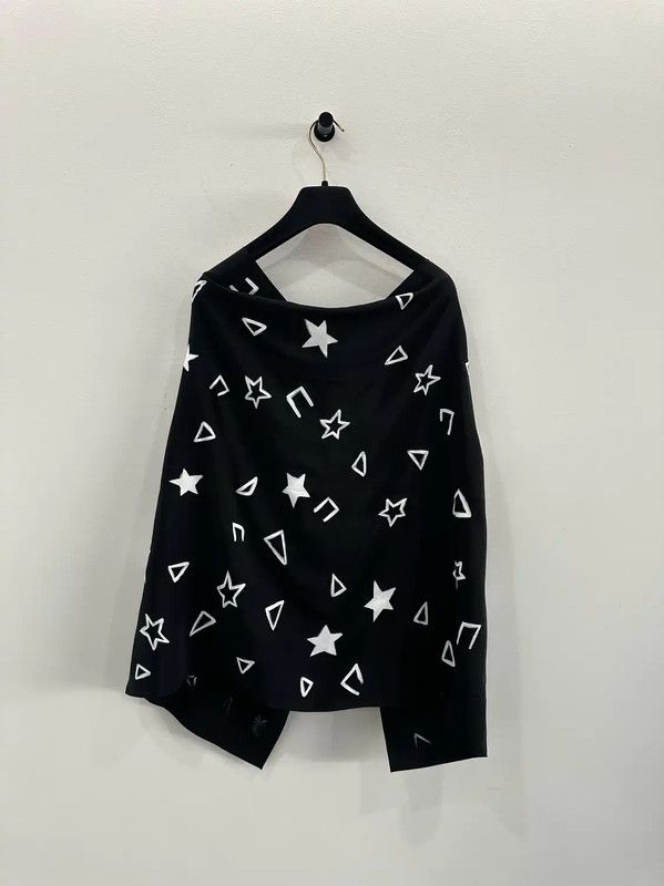 Chanel Chanel Black Silk Midi Skirt 0089 Size 23" - 2 Thumbnail