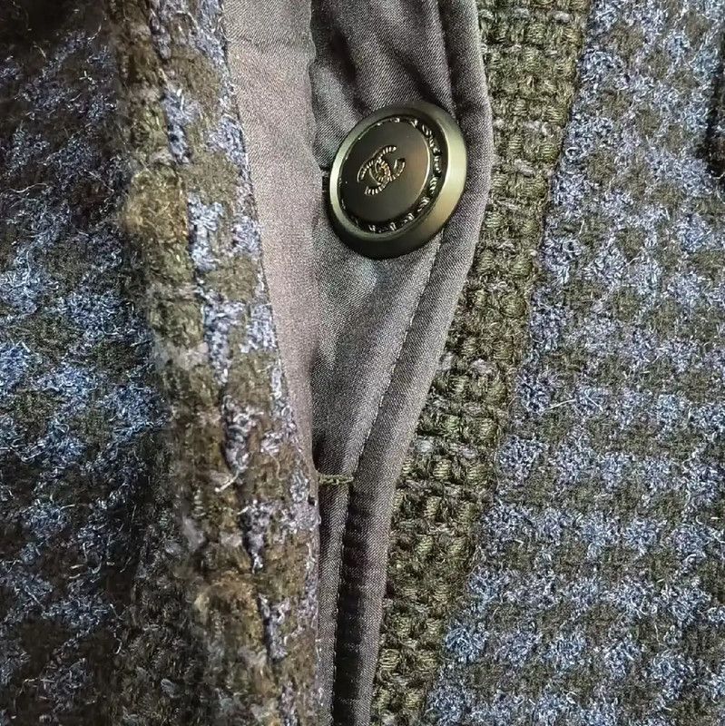 Chanel Chanel Blue Women's Coat with Belt 0089 Size S / US 4 / IT 40 - 4 Thumbnail