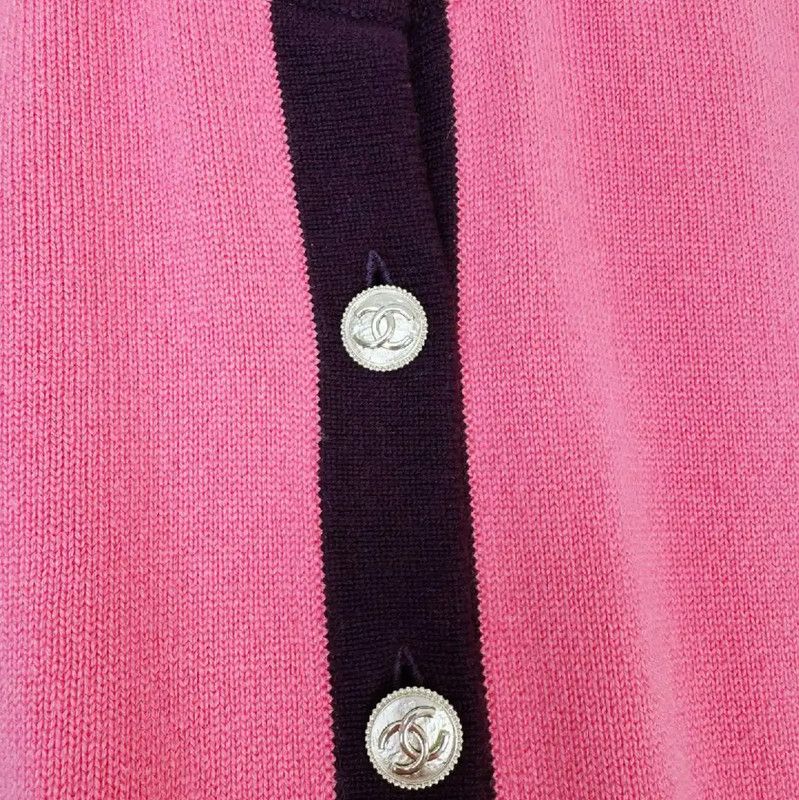 Chanel Chanel Pink Cashmere Cardigan for Women 0089 Size S / US 4 / IT 40 - 3 Thumbnail