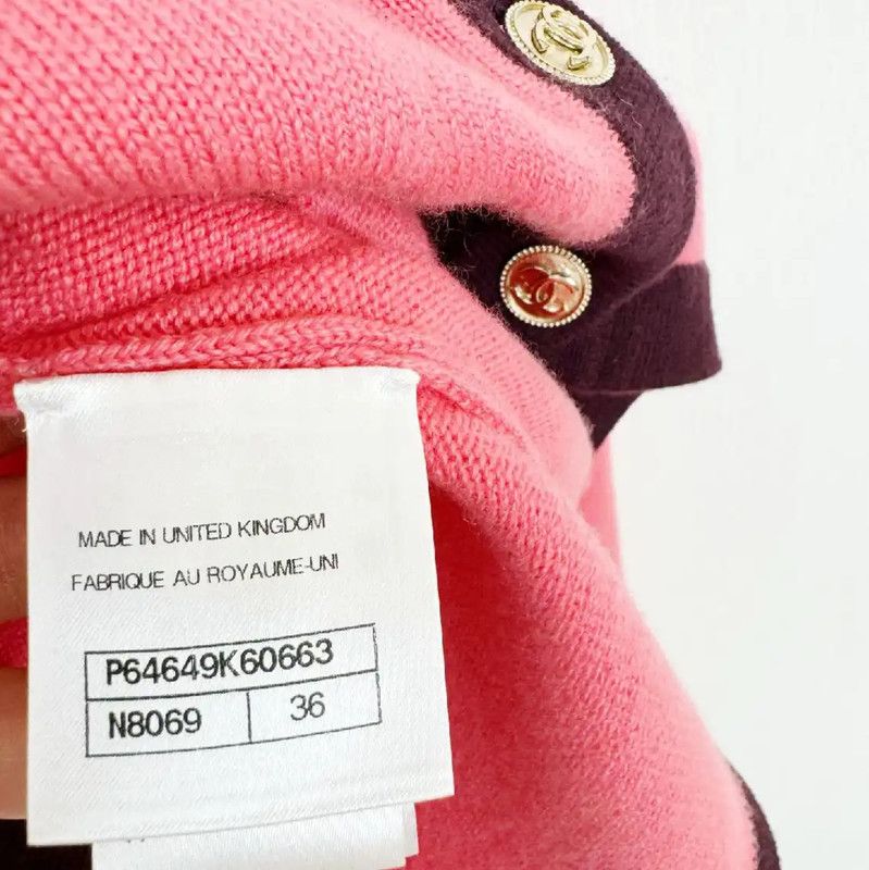Chanel Chanel Pink Cashmere Cardigan for Women 0089 Size S / US 4 / IT 40 - 4 Thumbnail