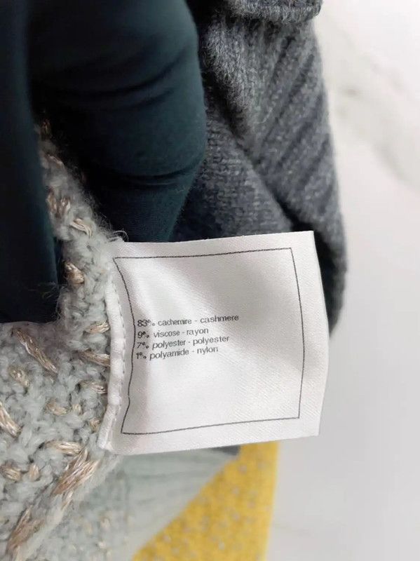 Chanel Chanel Color Block Cashmere Blend Cardigan 0089 Size S / US 4 / IT 40 - 10 Thumbnail