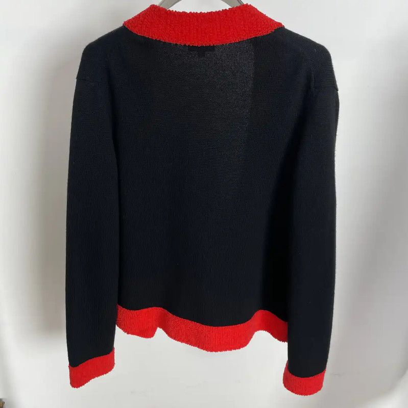 Chanel Chanel Black Cardigan with Red Trim 0089 Size XL / US 12-14 / IT 48-50 - 2 Thumbnail
