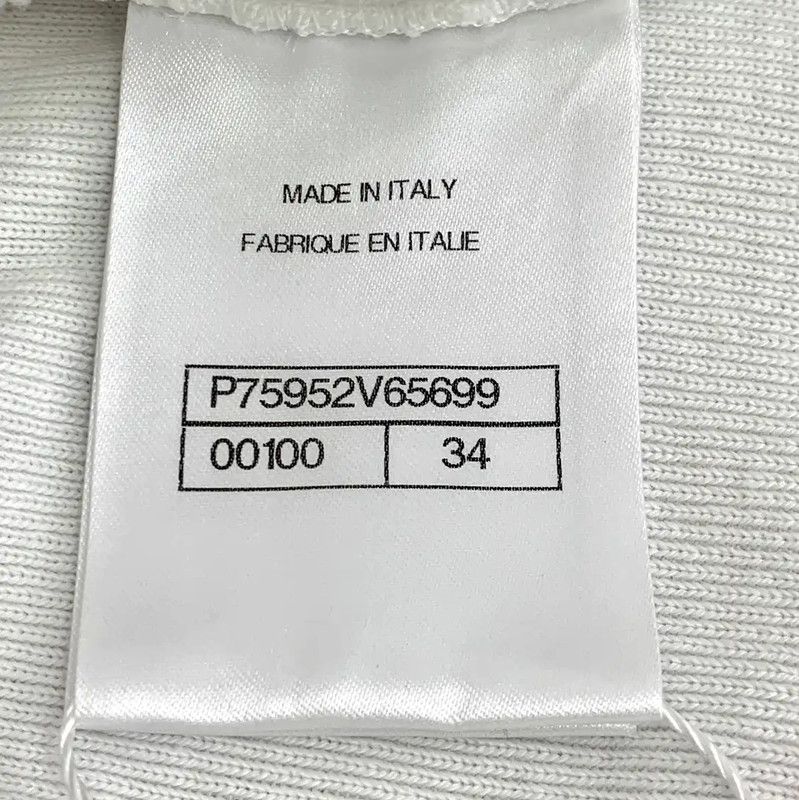 Chanel Chanel White Cotton T-Shirt with Floral Design 0089 Size XXS / US 00 / IT 34 - 7 Thumbnail