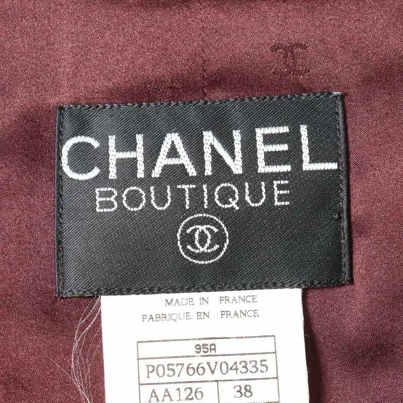 Chanel Chanel Burgundy Cotton Blend Women's Cardigan 0089 Size M / US 6-8 / IT 42-44 - 2 Thumbnail