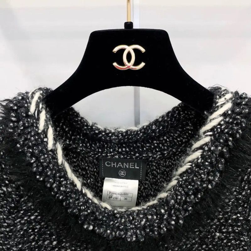 Chanel Chanel Black Long Sleeve Dress with Ruffles 0089 Size S / US 4 / IT 40 - 3 Thumbnail