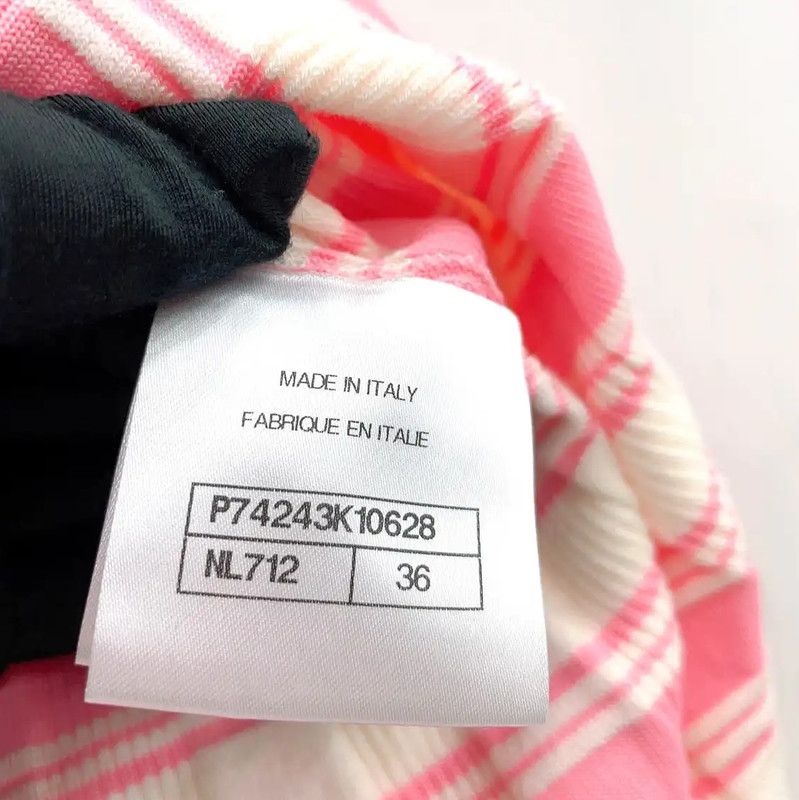 Chanel Chanel Pink Cotton Blend Women's Skirt 0089 Size 23" - 8 Thumbnail