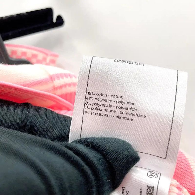 Chanel Chanel Pink Cotton Blend Women's Skirt 0089 Size 23" - 9 Thumbnail