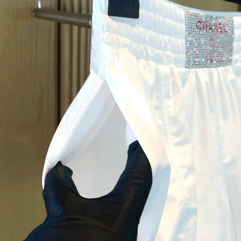 Chanel Chanel White Cotton Women's Shorts 0089 Size 23" - 6 Thumbnail