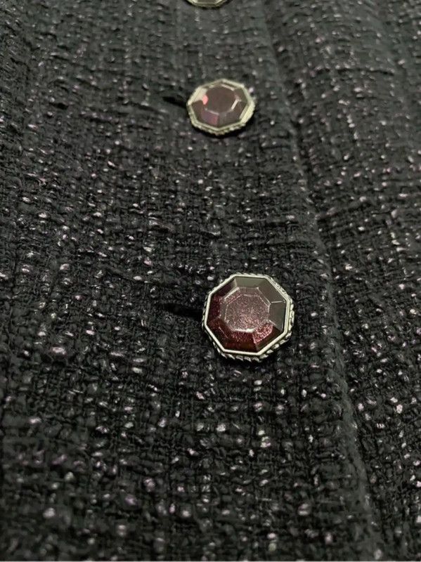 Chanel Chanel Black Cotton Blend Women's Jacket 0089 Size S / US 4 / IT 40 - 7 Thumbnail
