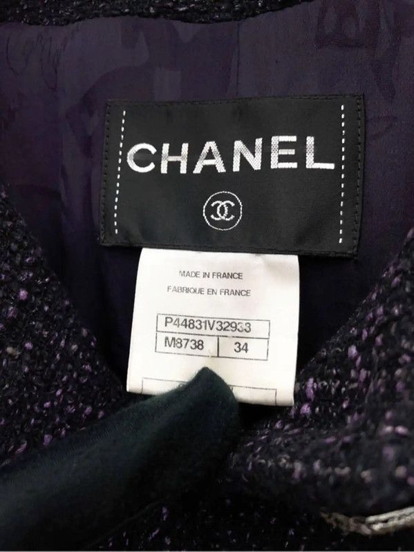 Chanel Chanel Black Cotton Blend Women's Jacket 0089 Size S / US 4 / IT 40 - 9 Thumbnail