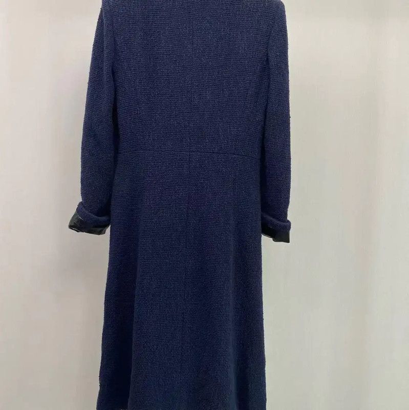 Chanel Chanel Blue Long Coat for Women 0089 Size M / US 6-8 / IT 42-44 - 2 Thumbnail