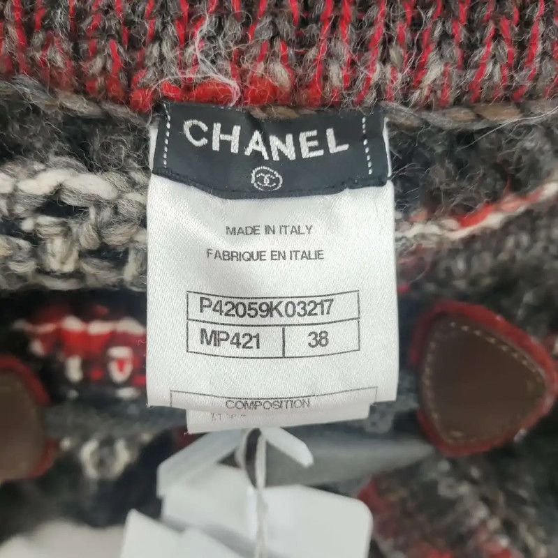 Chanel Colorblock Wool Cardigan for Women 0089