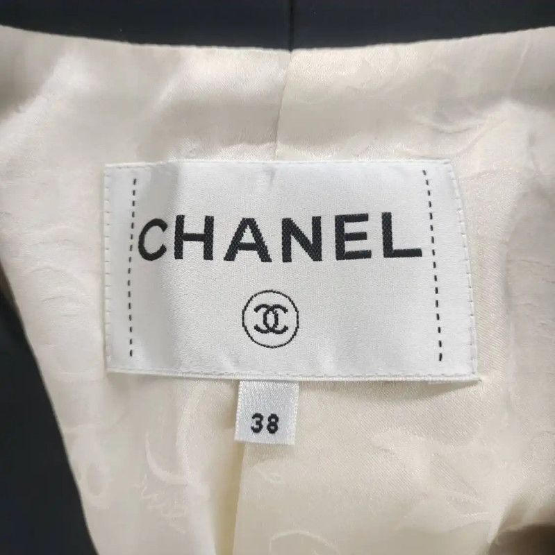 Chanel Chanel White Silk Women's Jacket 0089 Size M / US 6-8 / IT 42-44 - 3 Thumbnail
