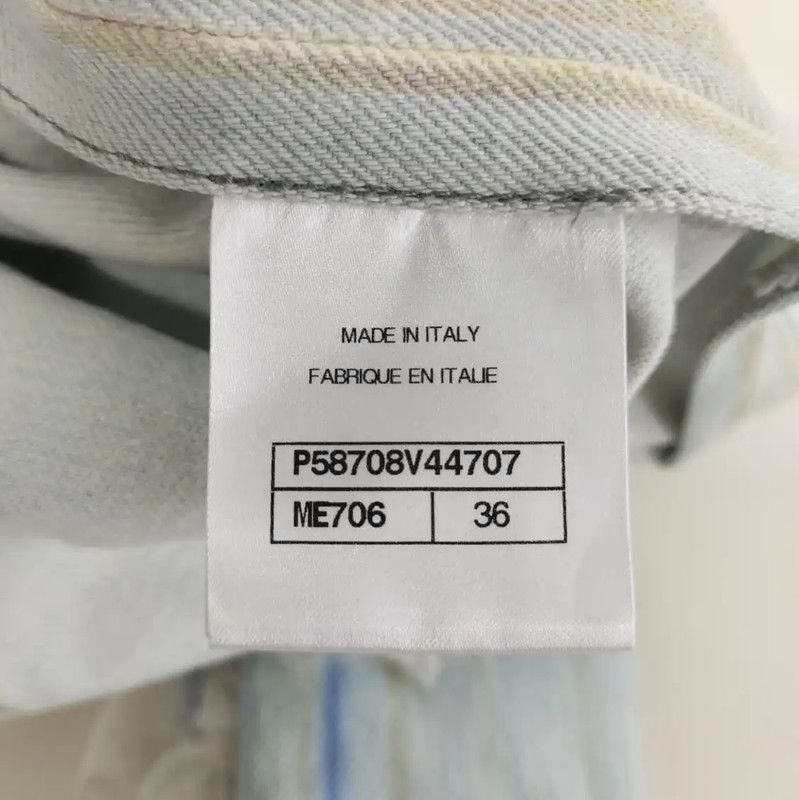 Chanel Chanel Light Blue Cotton Women's Cardigan 0089 Size M / US 6-8 / IT 42-44 - 4 Thumbnail