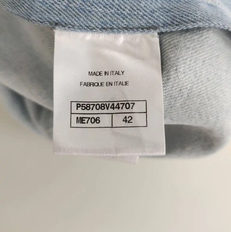 Chanel Chanel Light Blue Cotton Jacket for Women 0089 Size XL / US 12-14 / IT 48-50 - 4 Thumbnail