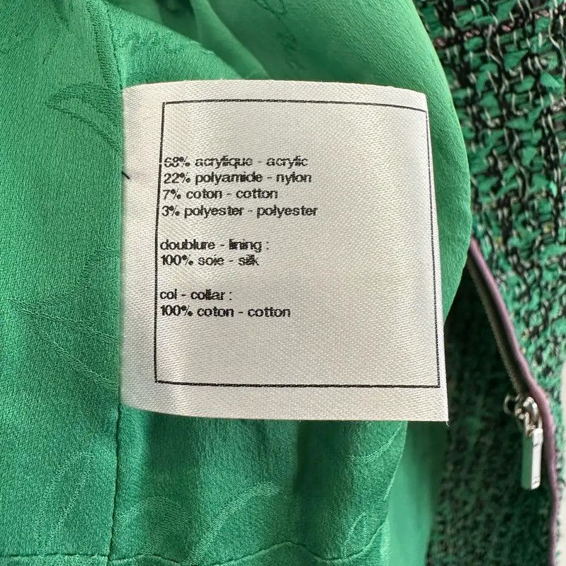 Chanel Chanel Green Cotton Coat for Women 0089 Size S / US 4 / IT 40 - 9 Thumbnail