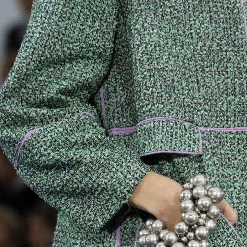 Chanel Chanel Green Cotton Coat for Women 0089 Size S / US 4 / IT 40 - 2 Thumbnail
