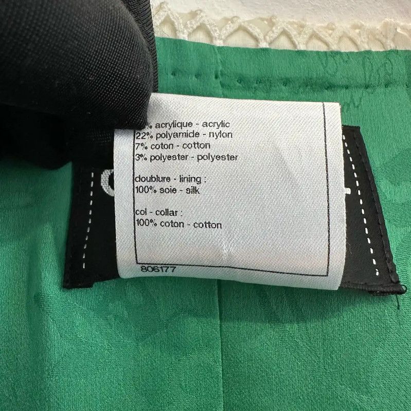 Chanel Chanel Green Cotton Coat for Women 0089 Size S / US 4 / IT 40 - 7 Thumbnail