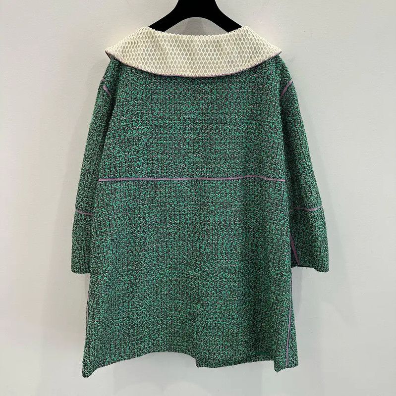 Chanel Chanel Green Cotton Coat for Women 0089 Size S / US 4 / IT 40 - 4 Thumbnail