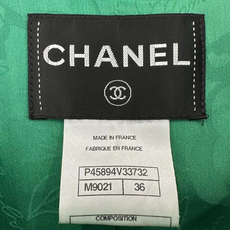Chanel Chanel Green Cotton Coat for Women 0089 Size S / US 4 / IT 40 - 6 Thumbnail