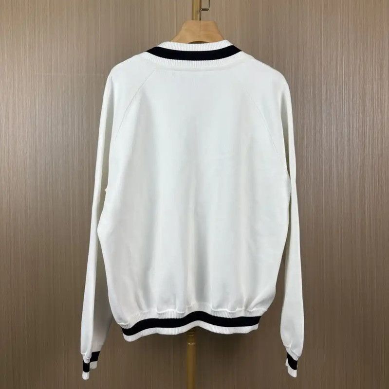 Chanel Chanel White Women's Jacket with Dark Accents 0089 Size L / US 10 / IT 46 - 2 Thumbnail
