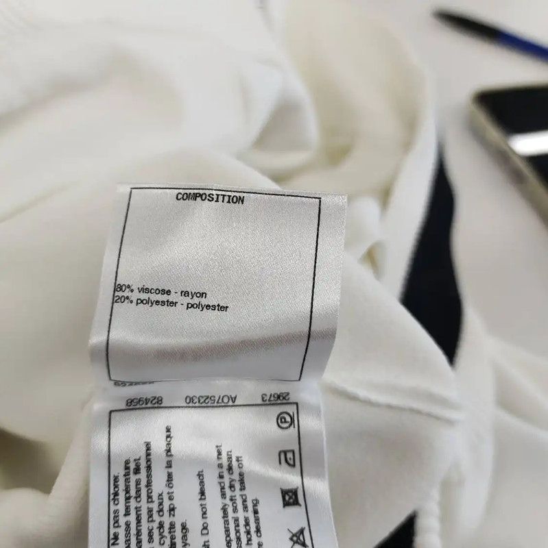 Chanel Chanel White Women's Jacket with Dark Accents 0089 Size L / US 10 / IT 46 - 5 Thumbnail