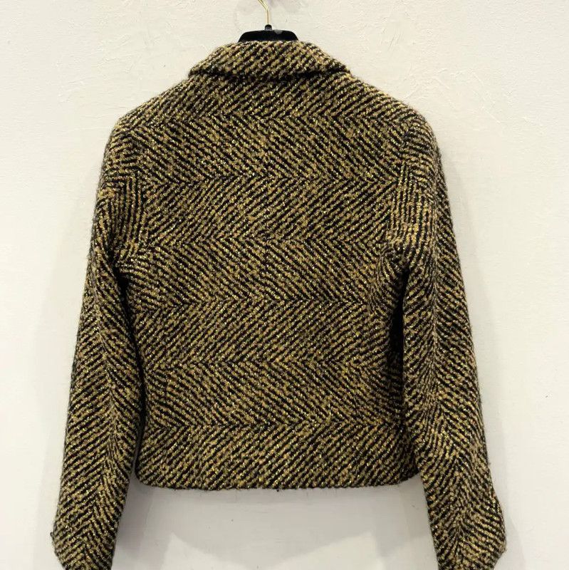 Chanel Chanel Gold Wool Women's Jacket 0089 Size S / US 4 / IT 40 - 2 Thumbnail