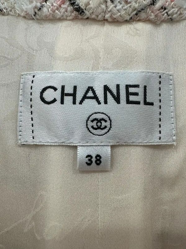 Chanel Chanel Tweed Long Sleeve Dress in White 0089 Size M / US 6-8 / IT 42-44 - 5 Thumbnail