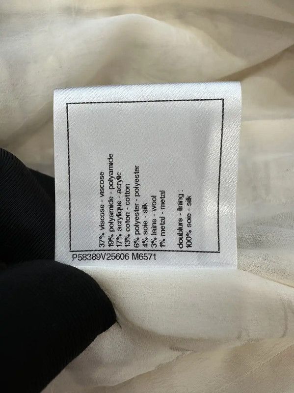 Chanel Chanel Tweed Long Sleeve Dress in White 0089 Size M / US 6-8 / IT 42-44 - 8 Thumbnail
