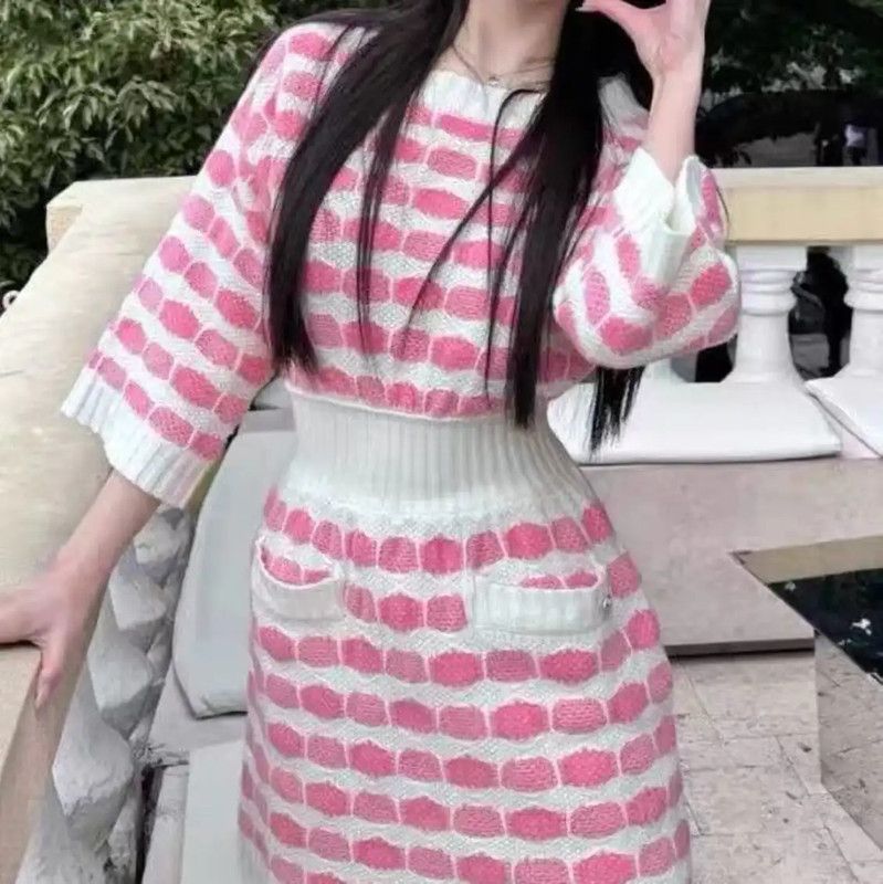 Chanel Chanel Color-Block Cashmere Dress for Women 0089 Size M / US 6-8 / IT 42-44 - 5 Thumbnail