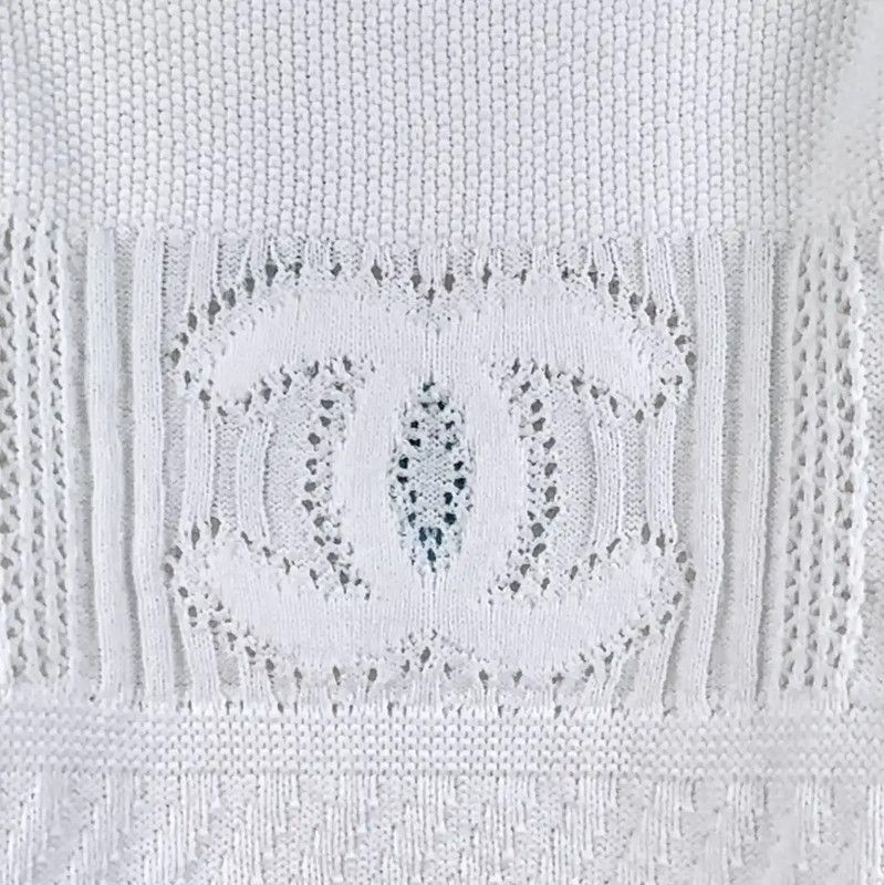Chanel Chanel White Knitted Pullover Sweater 0089 Size S / US 4 / IT 40 - 4 Thumbnail