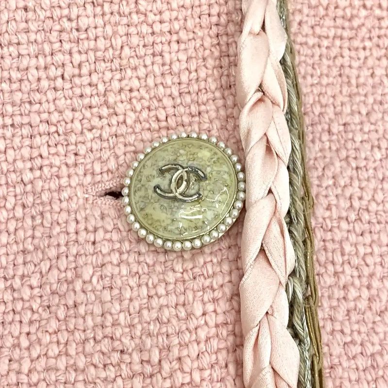 Chanel Chanel Pink Cotton Women's Jacket 0089 Size ONE SIZE - 8 Thumbnail