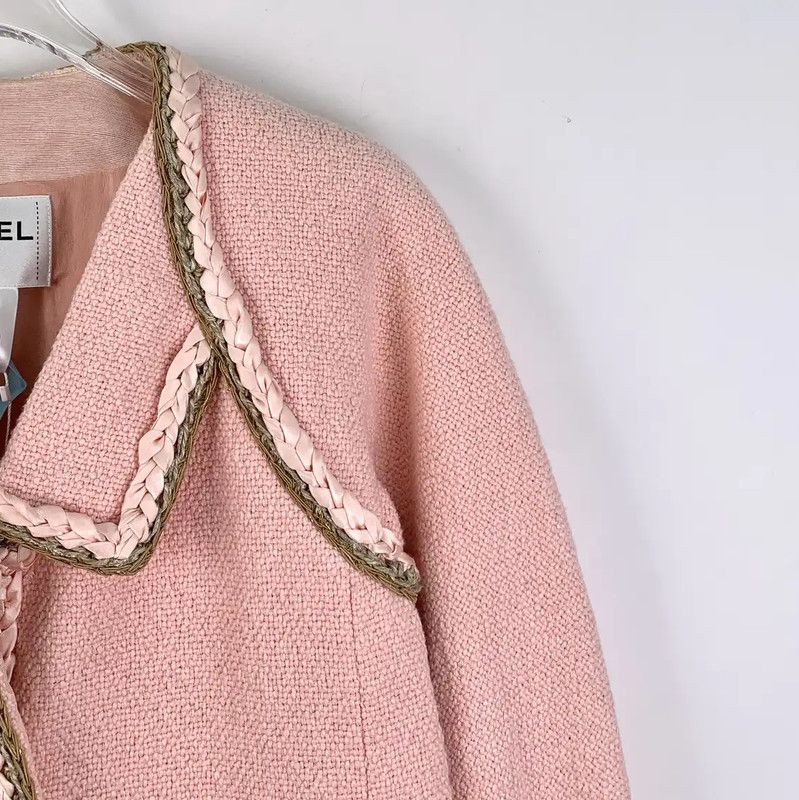 Chanel Chanel Pink Cotton Women's Jacket 0089 Size ONE SIZE - 3 Thumbnail