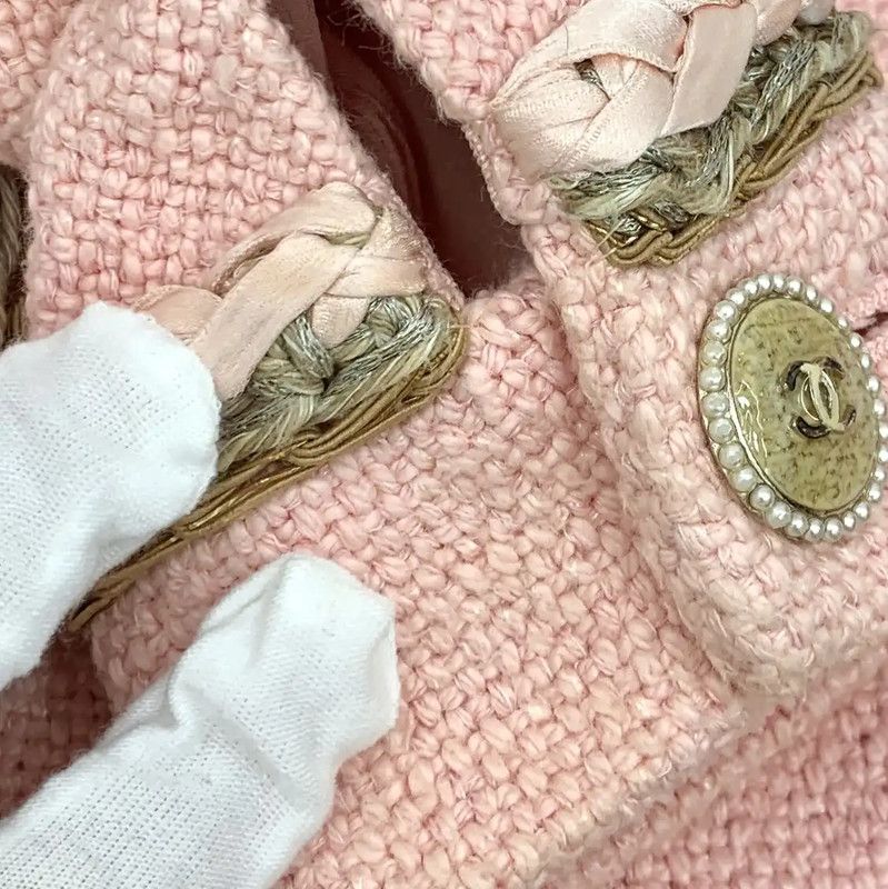 Chanel Chanel Pink Cotton Women's Jacket 0089 Size ONE SIZE - 10 Thumbnail
