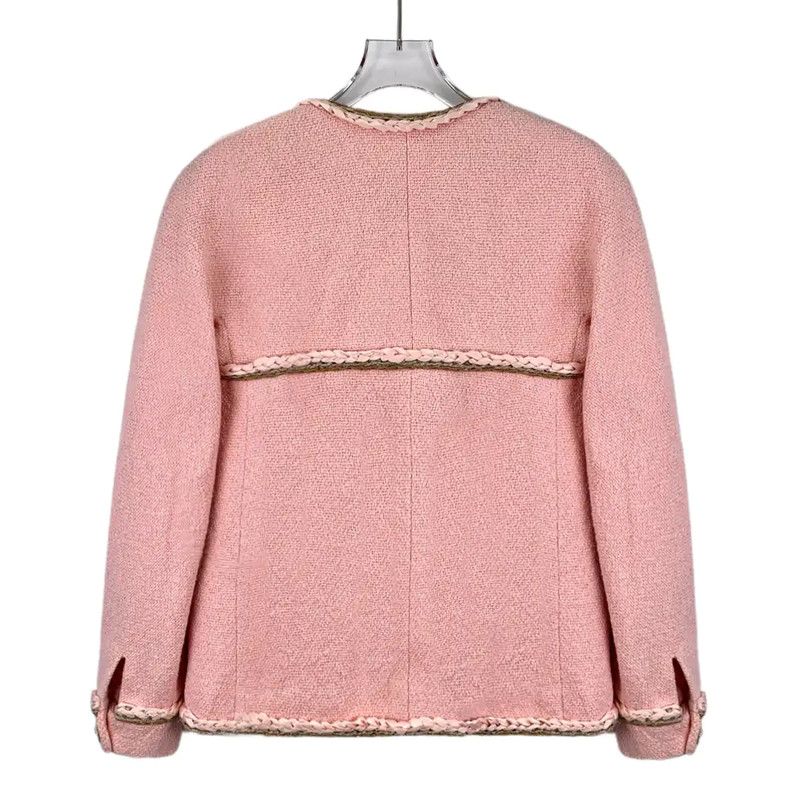 Chanel Chanel Pink Cotton Women's Jacket 0089 Size ONE SIZE - 2 Thumbnail