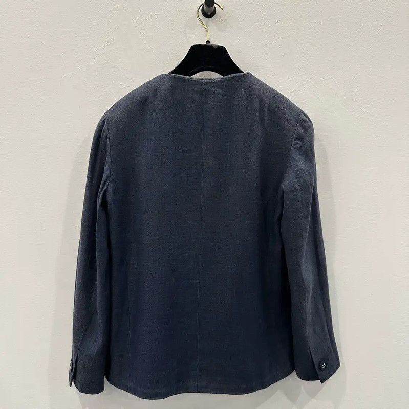 Chanel Chanel Blue Cotton Women's Jacket M 0089 Size M / US 6-8 / IT 42-44 - 2 Thumbnail