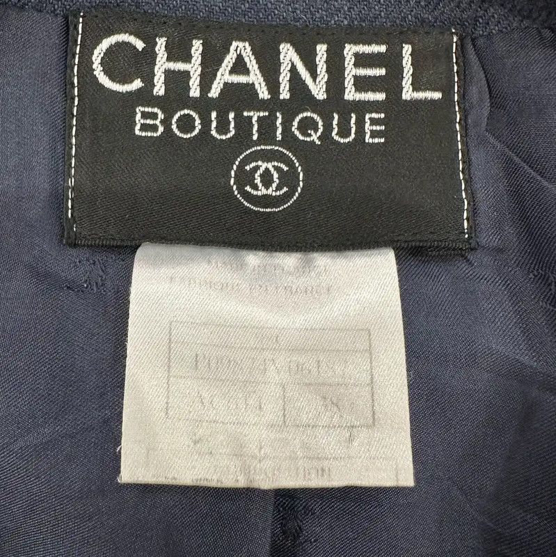 Chanel Chanel Blue Cotton Women's Jacket M 0089 Size M / US 6-8 / IT 42-44 - 5 Thumbnail