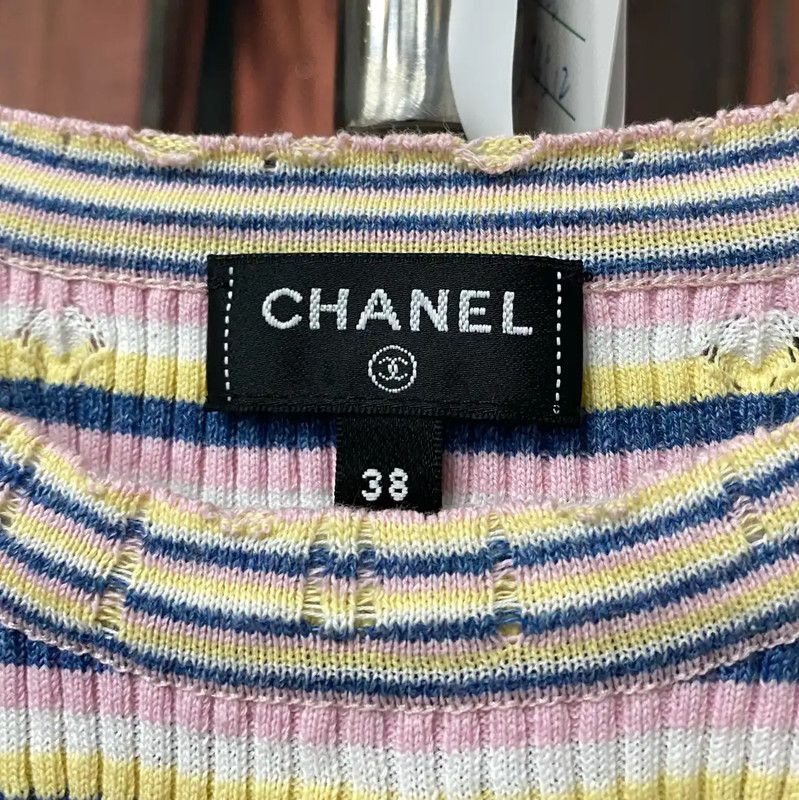 Chanel Chanel Summer Striped Women's Tank Top 0089 Size ONE SIZE - 6 Thumbnail
