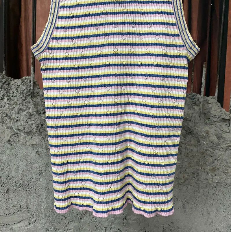 Chanel Chanel Summer Striped Women's Tank Top 0089 Size ONE SIZE - 4 Thumbnail