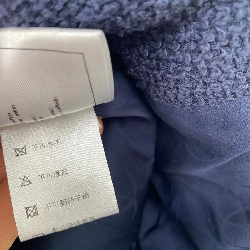 Chanel Chanel Navy Blue Women's Trench Coat 0089 Size ONE SIZE - 5 Thumbnail