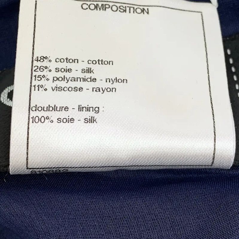 Chanel Chanel Deep Blue Cotton Women's Dress 0089 Size XS / US 0-2 / IT 36-38 - 7 Thumbnail