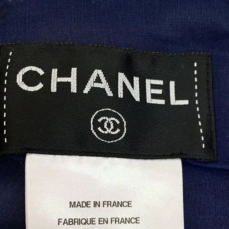 Chanel Chanel Deep Blue Cotton Women's Dress 0089 Size XS / US 0-2 / IT 36-38 - 5 Thumbnail